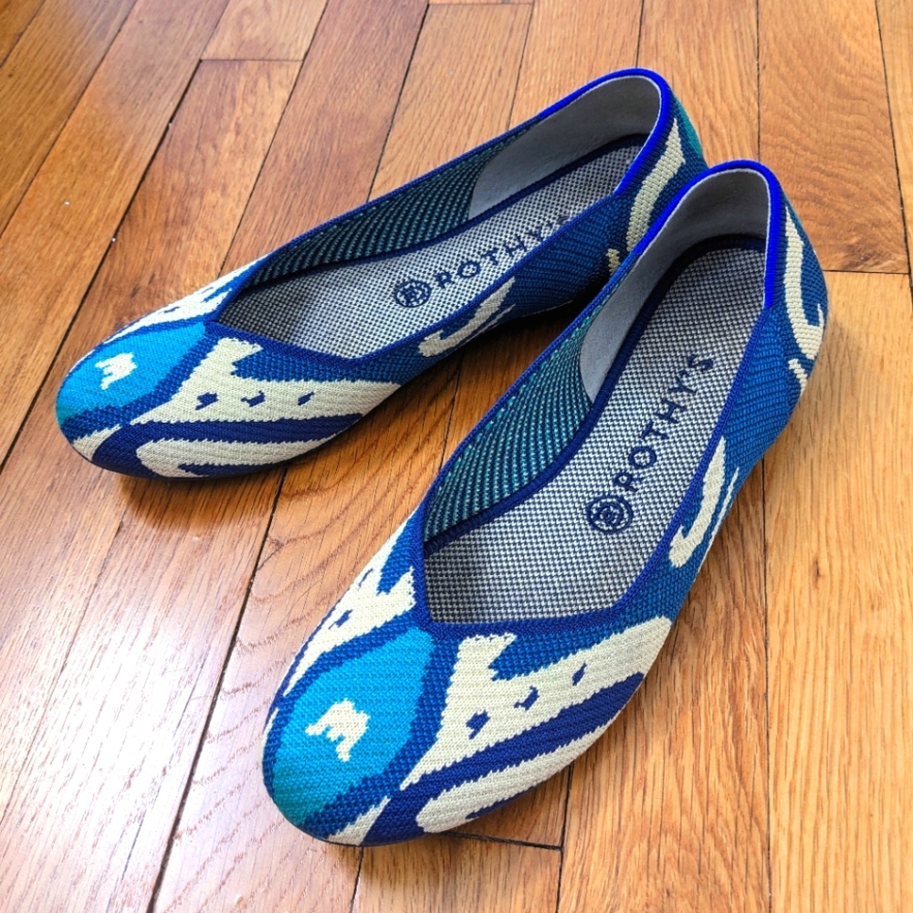 Rothy's RARE Moroccan Blue round toe shoes